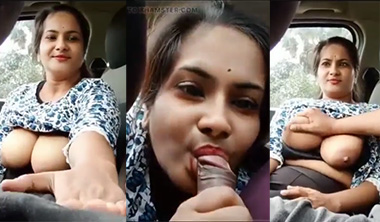 Mallu Aunty Sucks Dick Fucking In Car